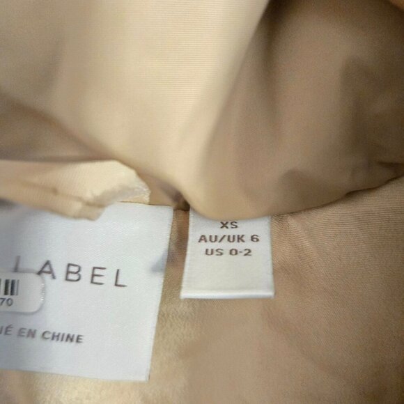 THE FIFTH LABEL Tan Cropped Puffer Jacket Women’s XS Beige Quilted Coat Zip Up - Picture 7 of 8